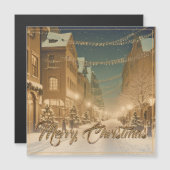 ダウンタウンの雪に覆われたクリスマス通り (正面/裏面)