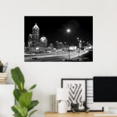 ダウンタウンアトランタBW ポスター (ホームオフィス)