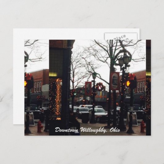 ダウンタウンウィルービークリスマス写真はがき シーズンポストカード (正面/裏面)