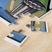 ダウンタウンオースティンテキサス州おもしろいマップ ジグソーパズル (側面)