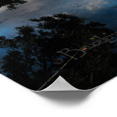 ダウンタウンオースティンテキサス州スカイラインサンセットラディバードレイク ポスター (角)