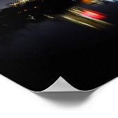 ダウンタウンオースティンテキサス州ナイトスカイライン花火 ポスター (角)