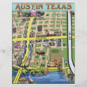ダウンタウンオースティンテキサス州マンガマップチラシ チラシ (正面)