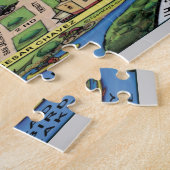 ダウンタウンオースティンテキサス州マンガマップ ジグソーパズル (側面)