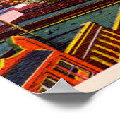 ダウンタウングリーンビルサウスカロライナ ポスター (角)