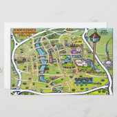 ダウンタウンサンアントニオカートゥーンマップ 便箋 (正面/裏面)