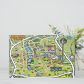 ダウンタウンサンアントニオカートゥーンマップ 便箋 (スタンド正面)