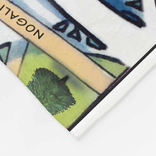 ダウンタウンサンアントニオテキサス州おもしろいマップ フリースブランケット (角)