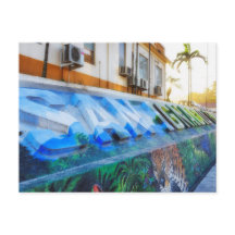 ダウンタウンサンイグナシオベリーズムラルポストカード