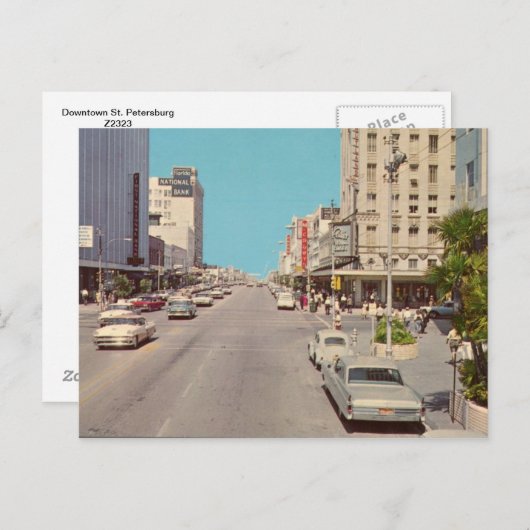 ダウンタウンサンクトペテルブルクFLヴィンテージ ポストカード (正面/裏面)