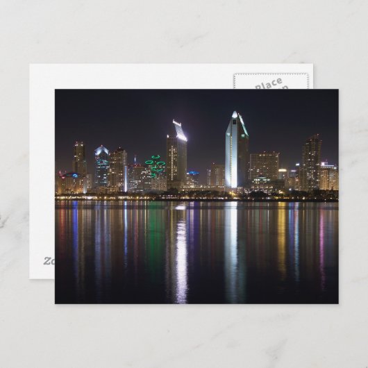 ダウンタウンサンディエゴ，カリフォルニア ポストカード (正面/裏面)