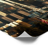 ダウンタウンシアトルスカイラインと宇宙ニードル ポスター (角)