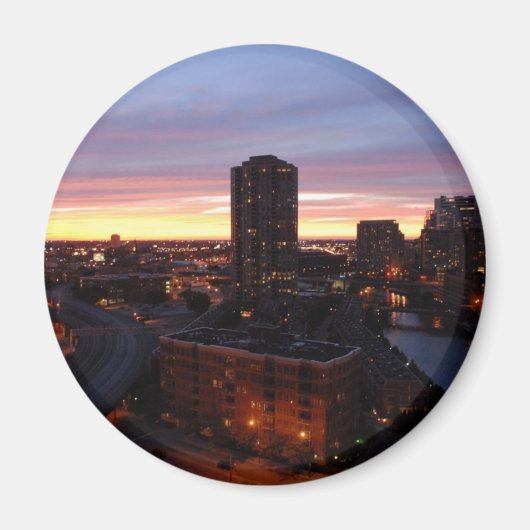 ダウンタウンシカゴサンセット マグネット (正面)