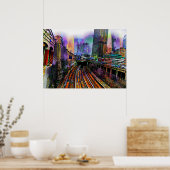 ダウンタウンシカゴ ポスター (キッチン)