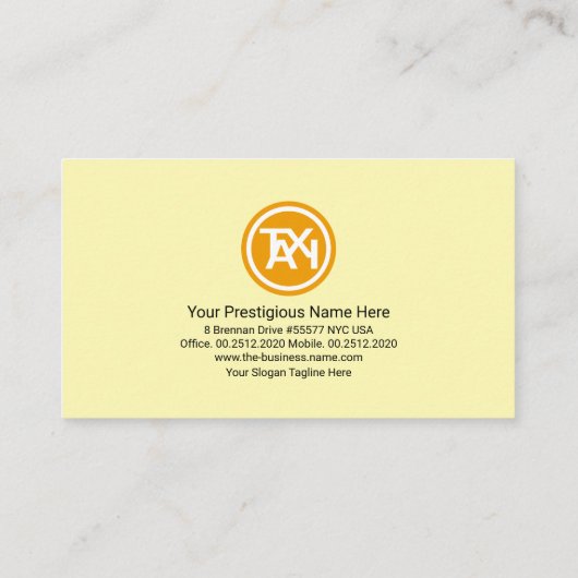 ダウンタウンシティスカイラインイエロータクシーキャブドライバー 名刺 (裏面)