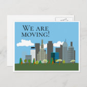 ダウンタウンシティスカイライン変更アドレスのはがき 案内ポストカード (正面/裏面)