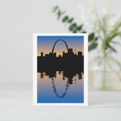 ダウンタウンセントルイス、ミズーリシルエット ポストカード (スタンド正面)