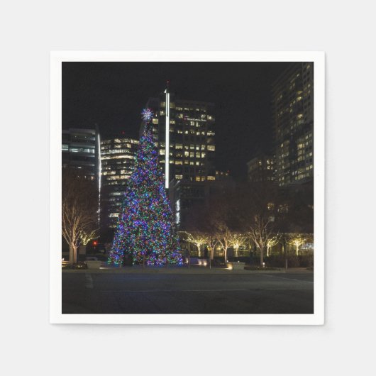 ダウンタウンダラスクリスマス スタンダードカクテルナプキン (正面)