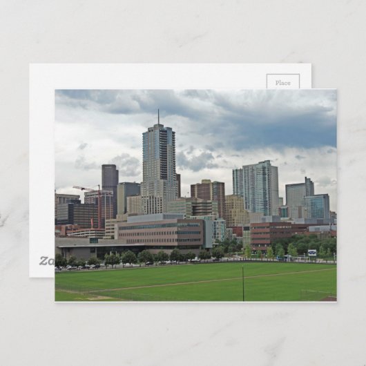 ダウンタウンデンバーコロラドシティスカイライン ポストカード (正面/裏面)