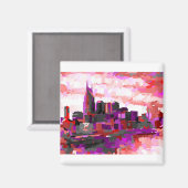 ダウンタウンナッシュビルテネシー マグネット (正面/裏面)