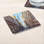 ダウンタウンニューヨークビューオブワールドトレードセンター スクエアペーパーコースター (アングル)