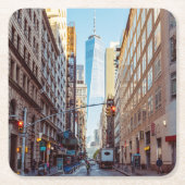 ダウンタウンニューヨークビューオブワールドトレードセンター スクエアペーパーコースター (正面)