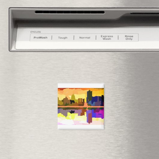 ダウンタウンハリスバーグペンシルバニアアットサンセット マグネット (インサイチュ (食洗機))