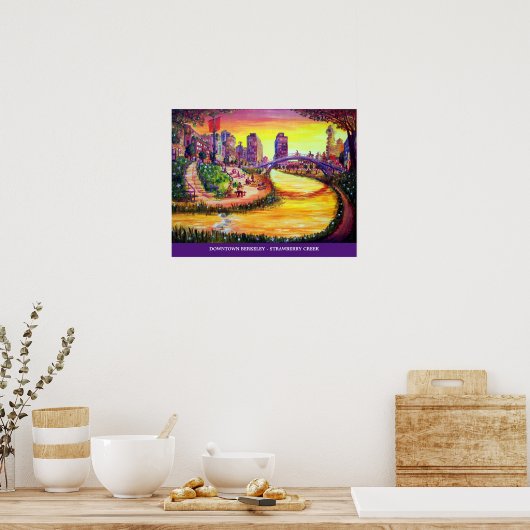 ダウンタウンバークレー – ストロベリークリーク ポスター (キッチン)
