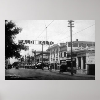 ダウンタウンパロアルト1914年ポスター ポスター