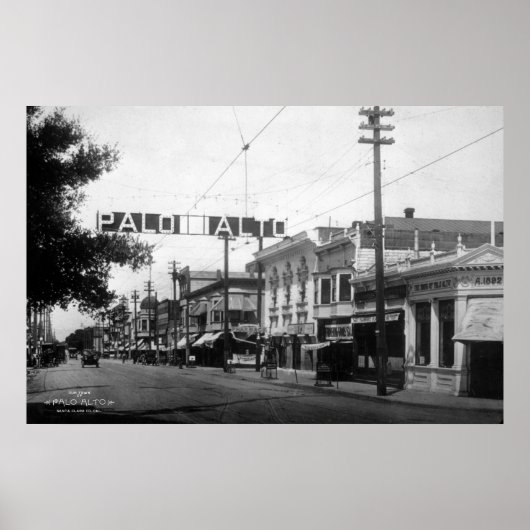 ダウンタウンパロアルト1914年ポスター ポスター (正面)