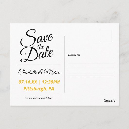 ダウンタウンピッツバーグヴィンテージ日付はがきを保存 ポストカード (裏面)