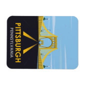 ダウンタウンピッツバーグ, PAブリッジヴィンテージトラベル マグネット (横)