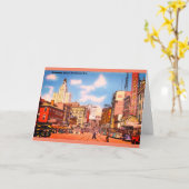 ダウンタウンプロビデンス、RIヴィンテージ写真 カード (黄色い花)