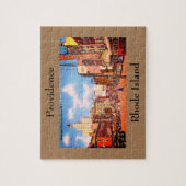 ダウンタウンプロビデンス、RIヴィンテージ写真 ジグソーパズル (縦)