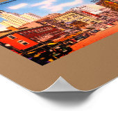 ダウンタウンプロビデンス、RIヴィンテージ写真 ポスター (角)