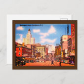 ダウンタウンプロビデンス、RIヴィンテージ写真 ポストカード (正面/裏面)