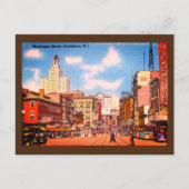 ダウンタウンプロビデンス、RIヴィンテージ写真 ポストカード (正面)