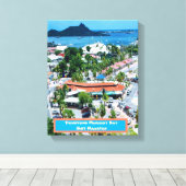 ダウンタウンマリゴットベイ，シント・マールテン キャンバスプリント (インサイチュ (ウッドフロア))