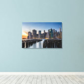 ダウンタウンマンハッタンサンセットキャンバス キャンバスプリント (インサイチュ (ウッドフロア))