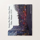 ダウンタウンメイン通りオン春夕べプルマン ジグソーパズル (縦)