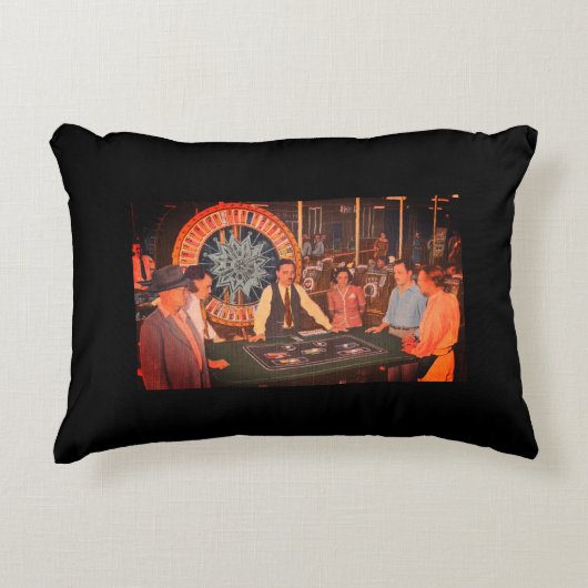 ダウンタウンラスベガスネバダヴィンテージカジノシーン アクセントクッション (正面)