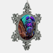 ダウンタウンラスベガス#4スノーフレークオーナメント スノーフレークピューターオーナメント (左)