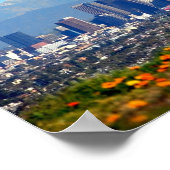 ダウンタウンロサンゼルスとサンガブリエル山脈 ポスター (角)