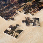 ダウンタウンロサンゼルスと雪キャップ山 ジグソーパズル (側面)