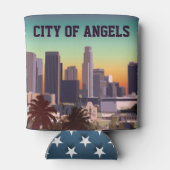 ダウンタウンロサンゼルス – カスタマイズ可能なイメージ 缶クーラー (裏面)