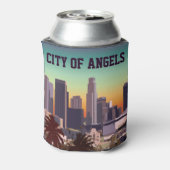 ダウンタウンロサンゼルス – カスタマイズ可能なイメージ 缶クーラー (缶裏面)