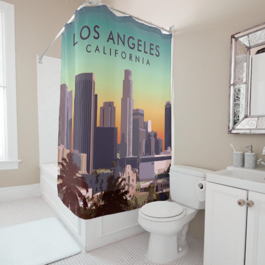 ダウンタウンロサンゼルス シャワーカーテン (インサイチュ)