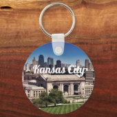 ダウンタウン写真とカンザスシティミズーリ キーホルダー (正面)