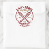 ダウンタウン配管毎日サービス24/7配管工 ラウンドシール (バッグ)