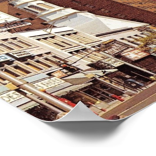 ダウンタウン、エリザベス、ニュージャージーヴィンテージ ポスター (角)